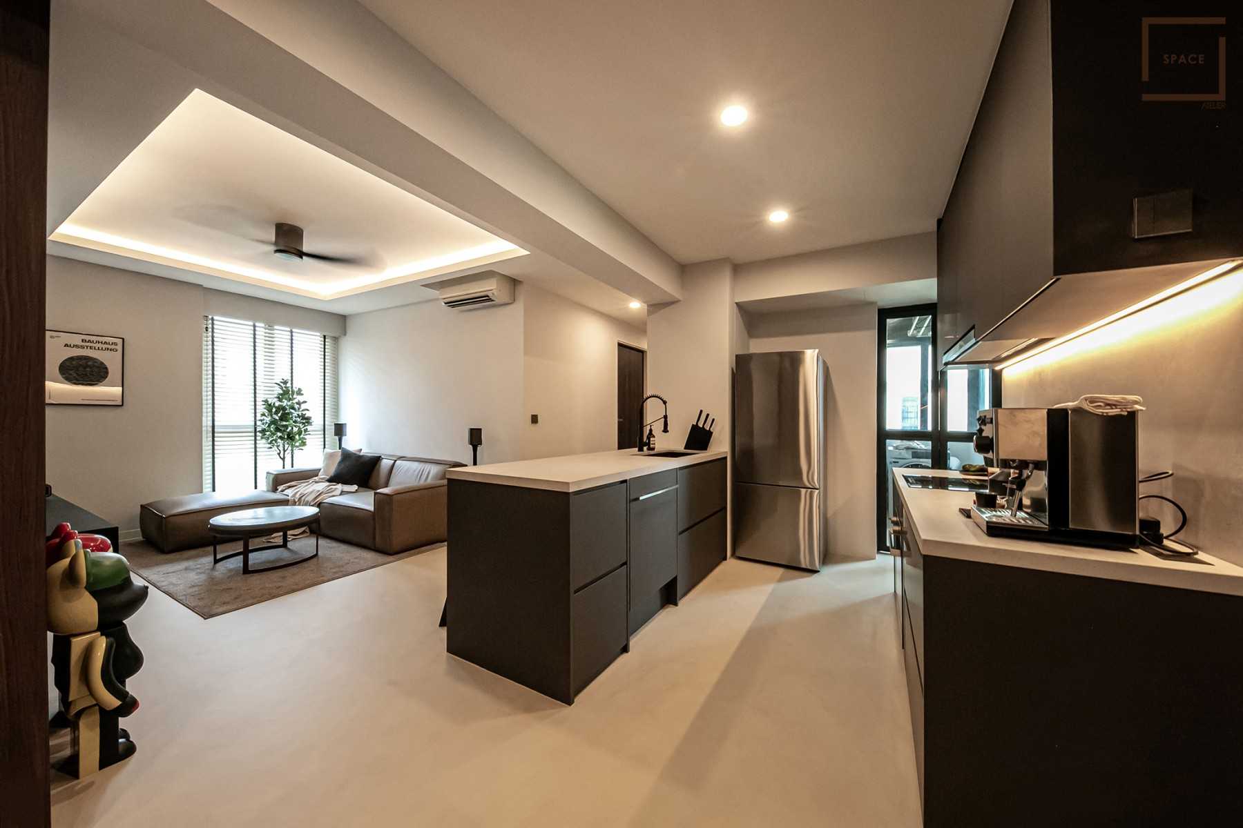 Minimalist Living Room with TV Console and Sofa