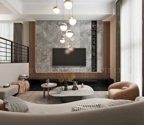 Contemporary Living Room at jalan kelichap 120