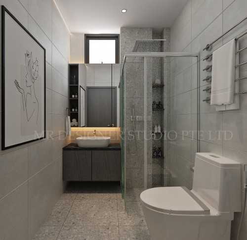 Contemporary Bathroom at jalan kelichap 120