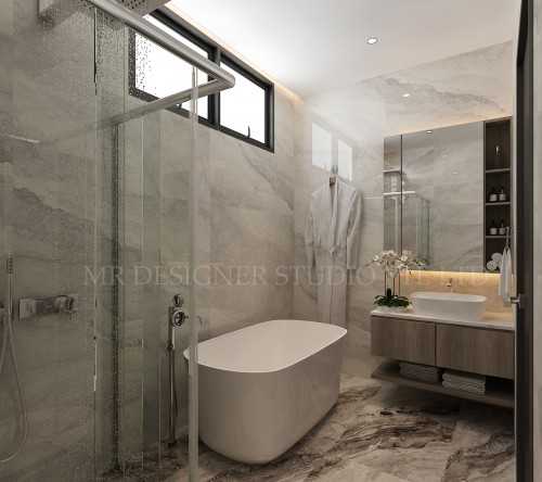 Contemporary Bathroom at jalan kelichap 120