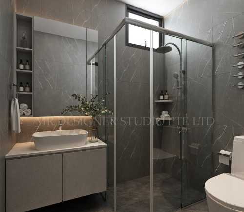 Contemporary Bathroom at jalan kelichap 120