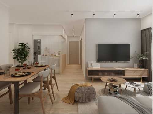 Scandinavian Living Room at 672B yishun