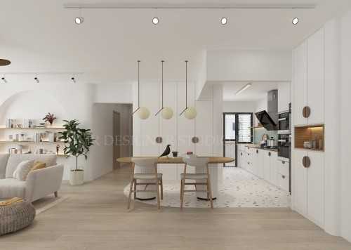 Transitional Living Room at 665a punggol east