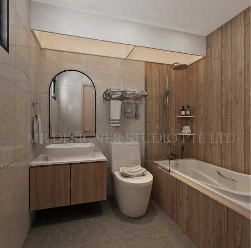 Transitional Bathroom at 665a punggol east