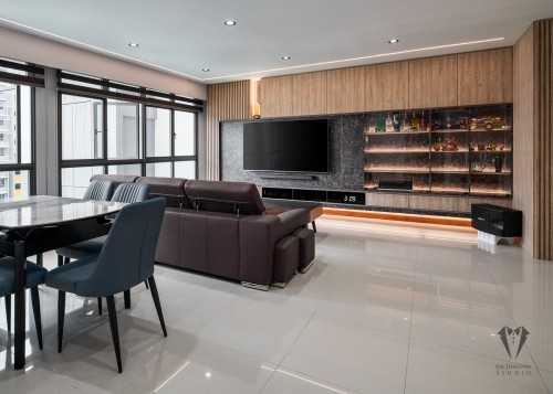 Contemporary Living Room at 335a anchorvale cresent