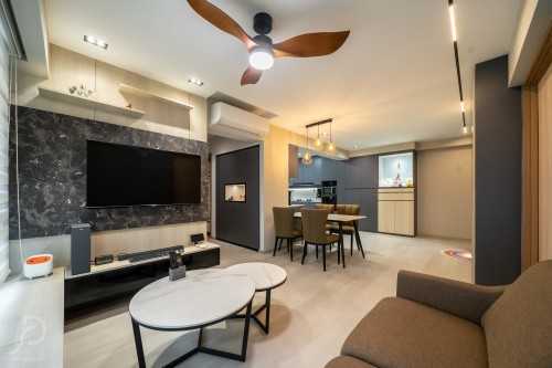 Contemporary Living Room at Punggol | Waterfront II 3