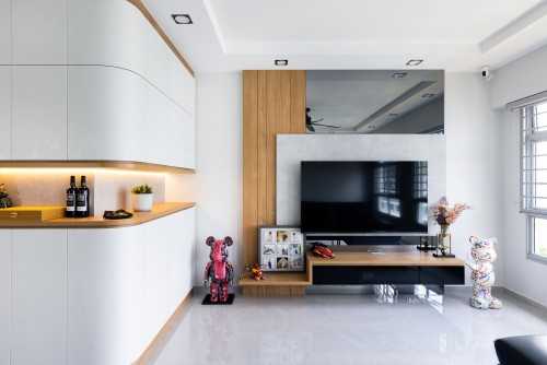 Contemporary Living Room at Tampines North Drive 1