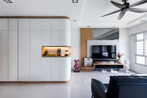 Contemporary Living Room at Tampines North Drive 1