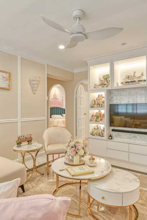 Contemporary Living Room at Resale HDB Apartment @ 842F Tampines St 82