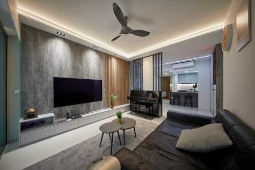 Contemporary Living Room at THE MINTON