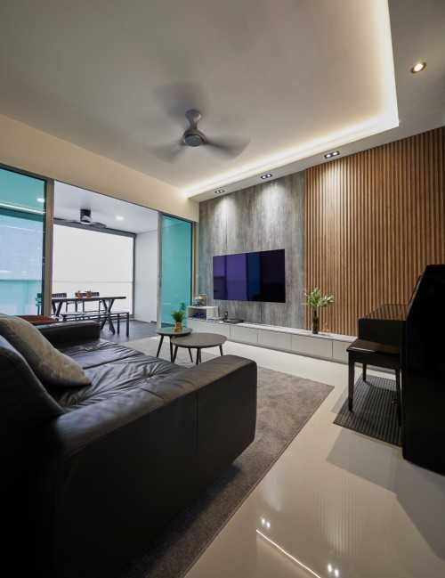 Contemporary Living Room at THE MINTON
