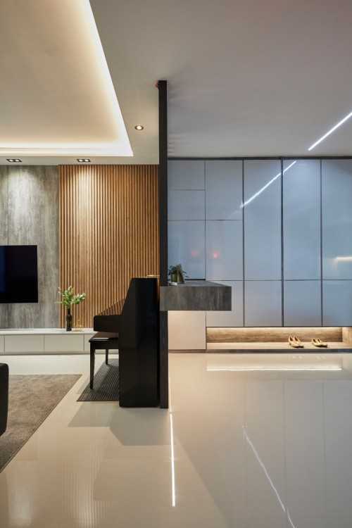 Contemporary Living Room at THE MINTON