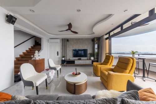 Modern Living Room at 7 Siglap Road, Mandarin Gardens