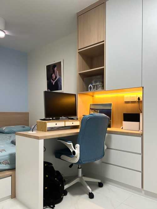 Scandinavian Bedroom at SkyResidence @ Dawson