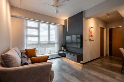 Contemporary Living Room at 41a Margaret Drive