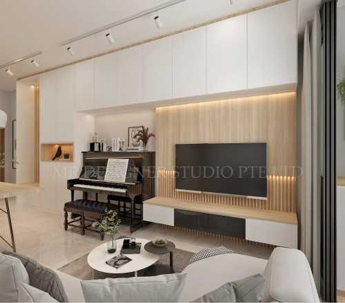 Scandinavian Living Room at sterling residence