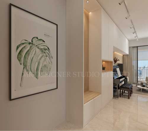 Scandinavian Entryway at sterling residence