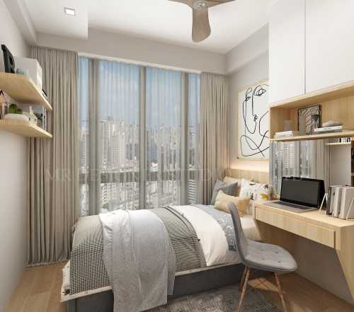 Contemporary Bedroom at parc botania