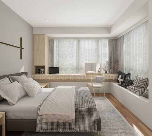 Scandinavian Bedroom at Kovan residence