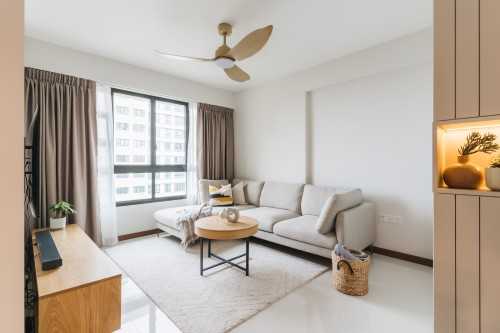 Scandinavian Living Room at 402A Fernvale Ln