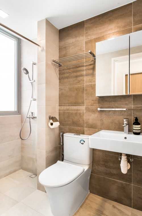 Minimalist Bathroom at Yew Tee Residence