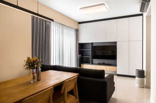 Minimalist Living Room at Yew Tee Residence