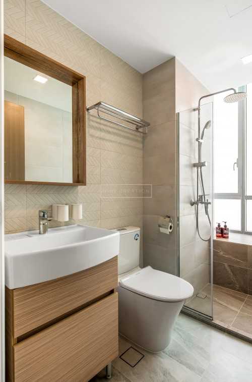 Minimalist Bathroom at Yew Tee Residence