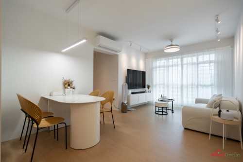 Contemporary Living Room at 618 Punggol Drive