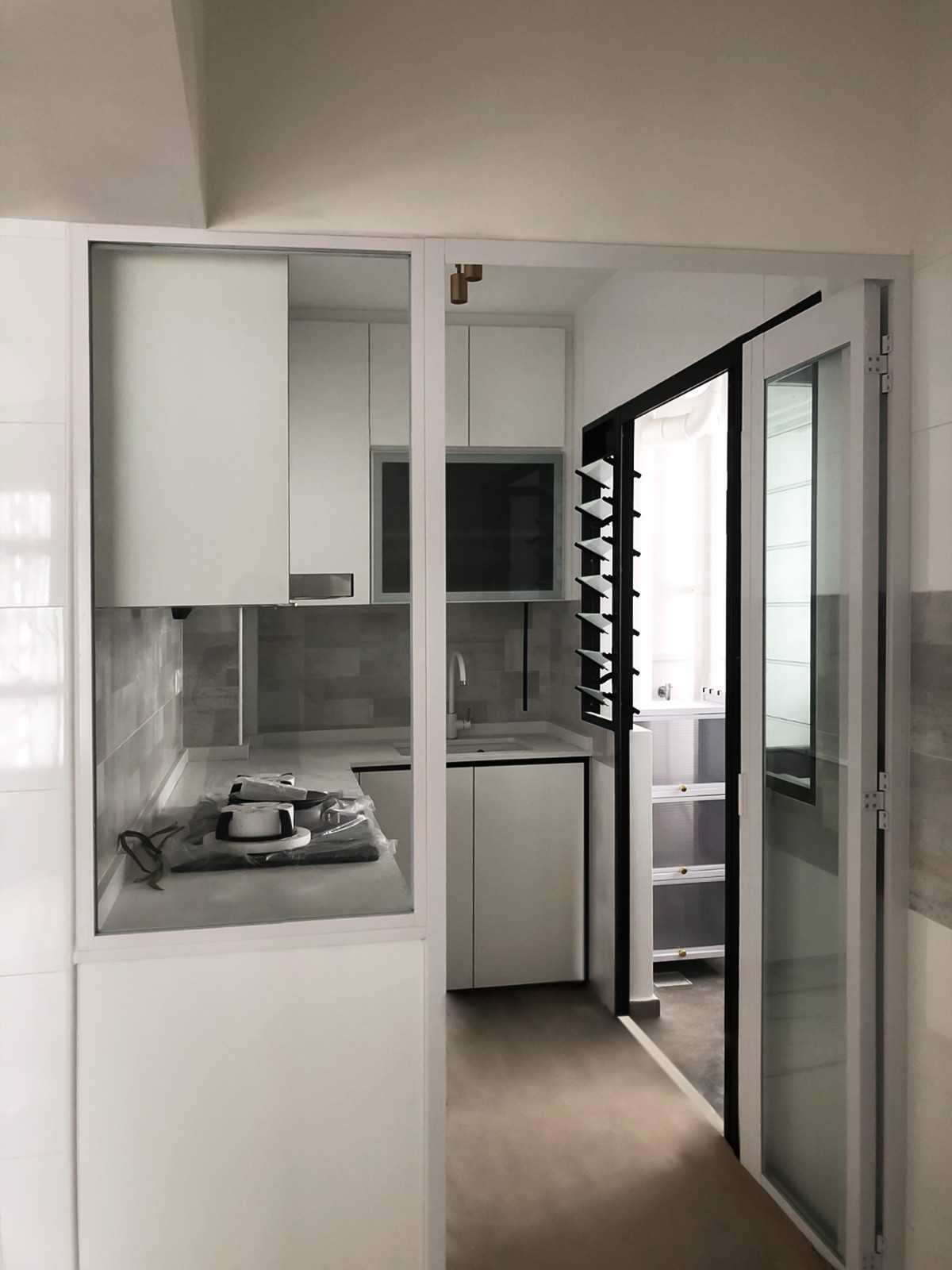 Scandinavian Kitchen with Kitchen Window and Kitchen Backsplash