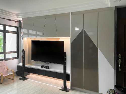 Scandinavian Living Room at Hougang