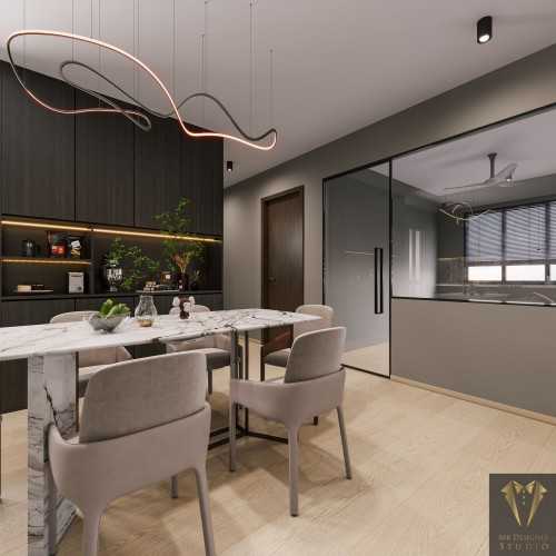 Contemporary Dining Room at boon lay 216a