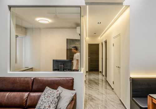 Contemporary Living Room at Upper Serangoon Crescent, Singapore