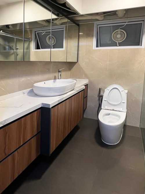 Scandinavian Bathroom at HDB Punggol Breeze