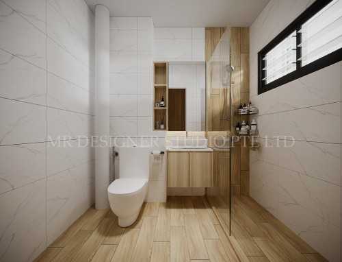 Scandinavian Bathroom at 444 hougang ave 8