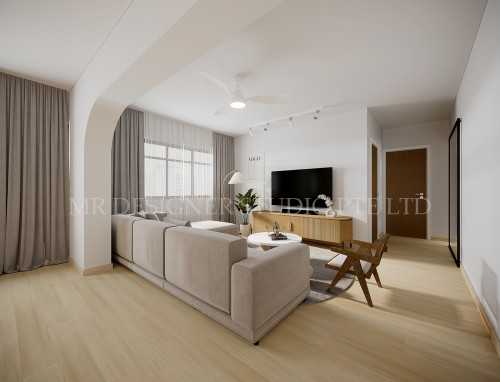 Scandinavian Living Room at 444 hougang ave 8