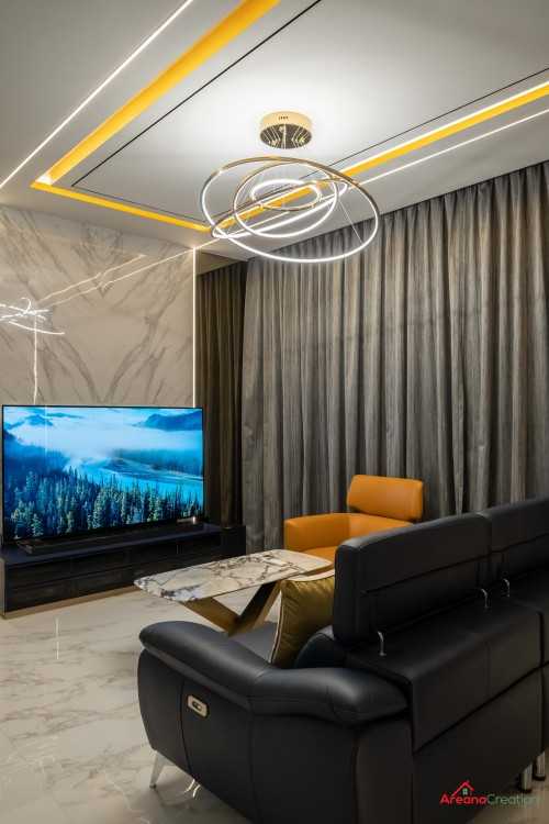 Modern Living Room at Joo Chiat Place
