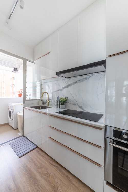 Minimalist Kitchen at Blk 494G Tampines St 45