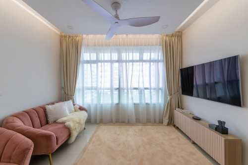 Minimalist Living Room at Blk 494G Tampines St 45