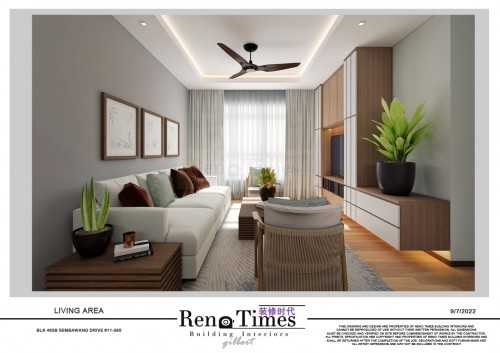 Transitional Living Room at Resort Theme