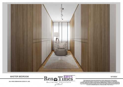 Transitional Walk-in Wardrobe at Resort Theme