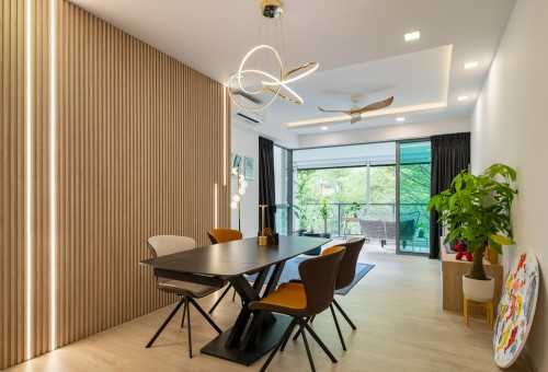 Contemporary Living Room at double bay residence