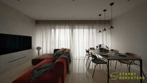 Modern Living Room at 95 Prince Charles Crescent