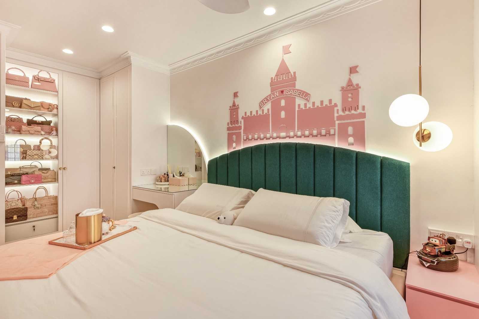 Transitional Bedroom with Cove Lighting and Wardrobe