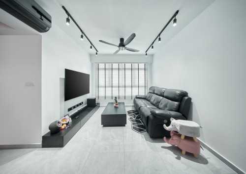 Modern Living Room at Marsiling Greenview