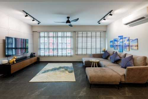 Modern Living Room at West Edge @ Bukit Batok