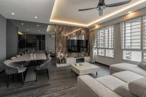 Modern Living Room at Blk 455A Ang Mo Kio Street 44