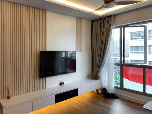 Scandinavian Living Room at Punggol Regalia
