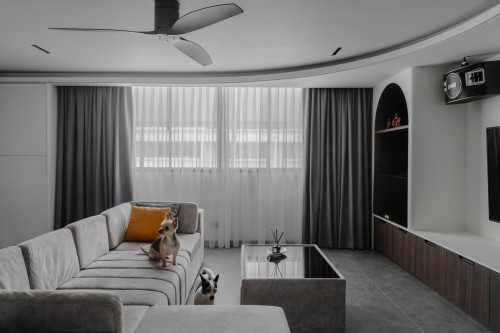 Contemporary Living Room at Ubi Avenue 1