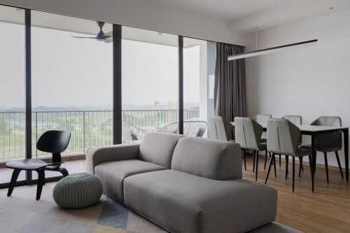 Scandinavian Living Room at Skypark Residences