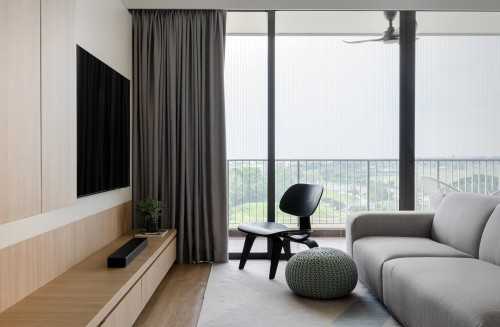 Scandinavian Living Room at Skypark Residences